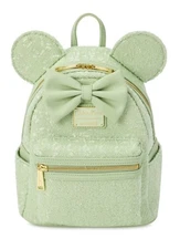 Disney Minnie Mouse Mint Green Sequin Mini Loungefly Backpack