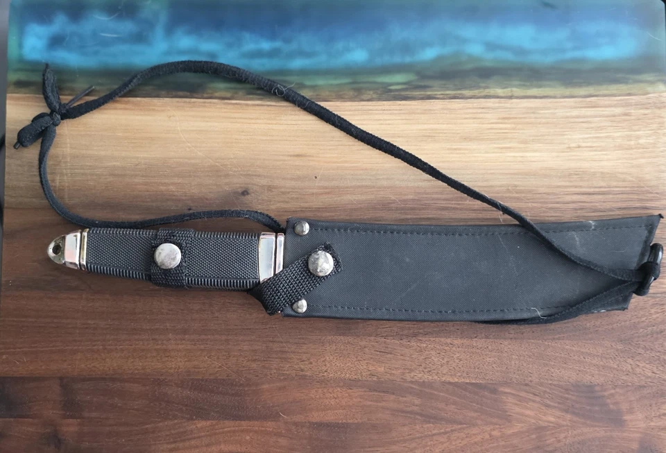 Cuchillo de hoja fija Tanto Dagger con grabado DRAGON personalizado 13" en general Foto 3 de 4