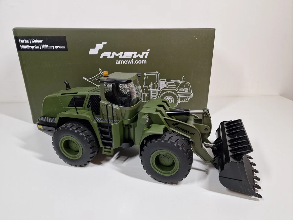 Amewi 22534 Rc Radlader G485E ME 1:14 10-Kanal Militär Teilmetall 2.4Ghz RTR-Set - Bild 3 von 4