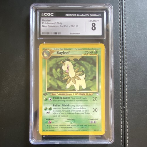 Bayleef (1st Edition) graded CGC 8 for sale on eBay