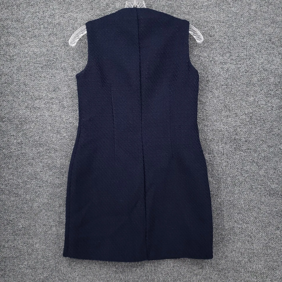 Abercrombie & Fitch Dress Womens S Small Blue Mini Sheath Sleeveless Tweed - Image 2 of 4