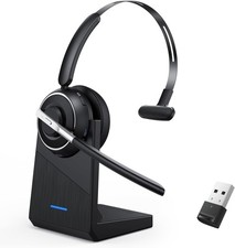 Bluetooth Headset, Wireless Headset with Microphone for PC, V5.2 Computer Headse