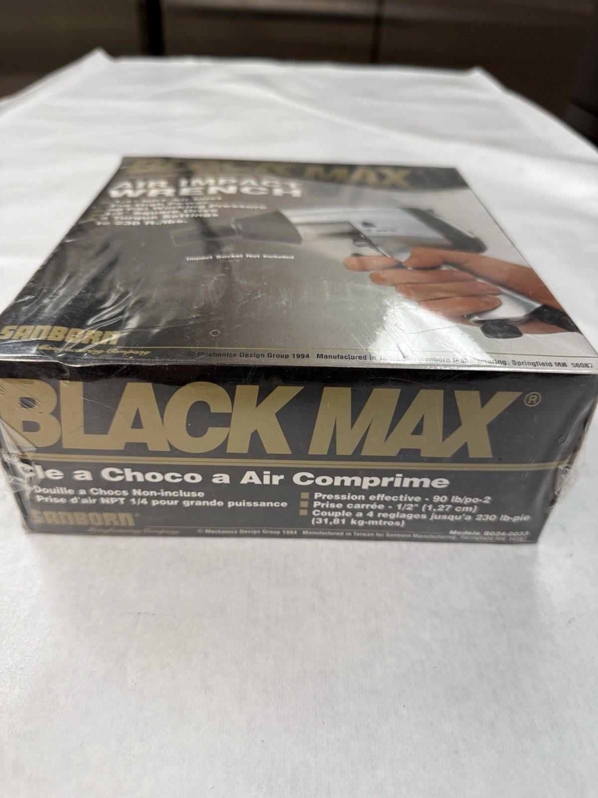 NEW Sanborn Black Max B024-0033  1/2" Drive Air Impact Wrench, 90 PSI