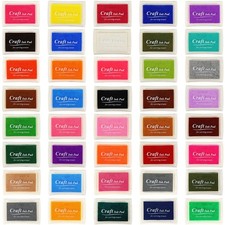 40 PCS Ink Pad Stamps Washable Colorful Inks Pad Kids Craft Scrapbooking