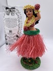 Lovely Hawaiian Dashboard Hula Doll Girl Dancer Red Grass Skirt Figure KC NEW — photo 5