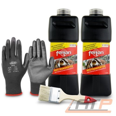 FERTAN   2x 1 L LITER ROSTKONVERTER UMWANDLER+PINSEL+1 PAAR ARBEITSHANDSCHUHE