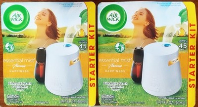 AIR WICK Essential Mist STARTER KIT Pineapple, Peach and Wild Mint - 2 Kits