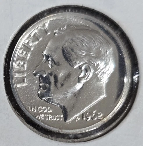 1962 Proof Roosevelt Silver Dime 10C Coin,  25C Combined Shipping
