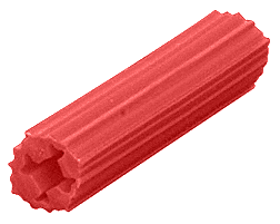 15/64" Hole, 1" Length 7-8-9 Screw Expanding Plastic Red Screw Anchors - pack - Picture 2 of 3