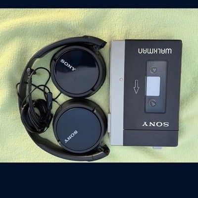 Sony Walkman Stereo Portable Cassette Player, Headphones, Black, Volume Control