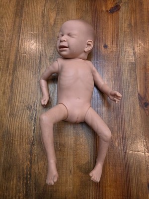 1999 Drug Affected Baby Think It Over White Caucasian Female Girl Doll Real care