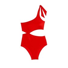 Victoria's Secret Twist One-Shoulder One-Piece Swimsuit XL Vermillion NEW 