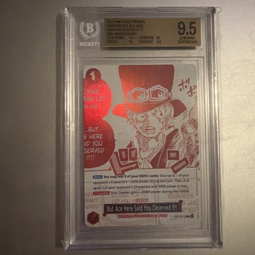 2025 One Piece Promos #OP13-019 But Ace Here Said You Deserved It!! - BGS 9.5