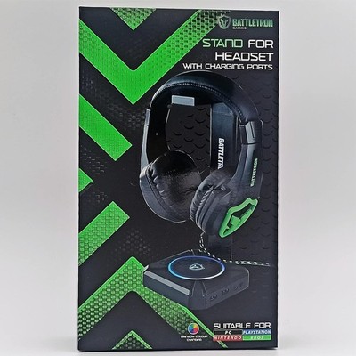 Battletron Kopfhörerständer/Stand for Headset with Charging Ports, beleuchtet...