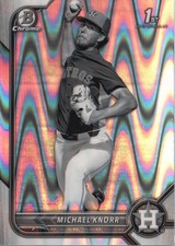 2022 Bowman Draft #BDC-120 Michael Knorr Chrome Black & White RayWave Refractor