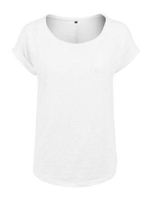 Build Your Brand Ladies Long Slub Tee längeres Rückenteil XS - 5XL BY036 (C)