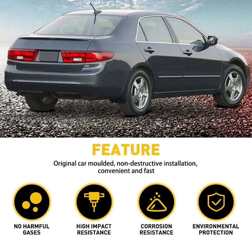 4x Guardabarros delanteros y traseros Guardabarros Salpicaduras Ajuste Honda Accord Sedán 2003-2007 Foto 4 de 4