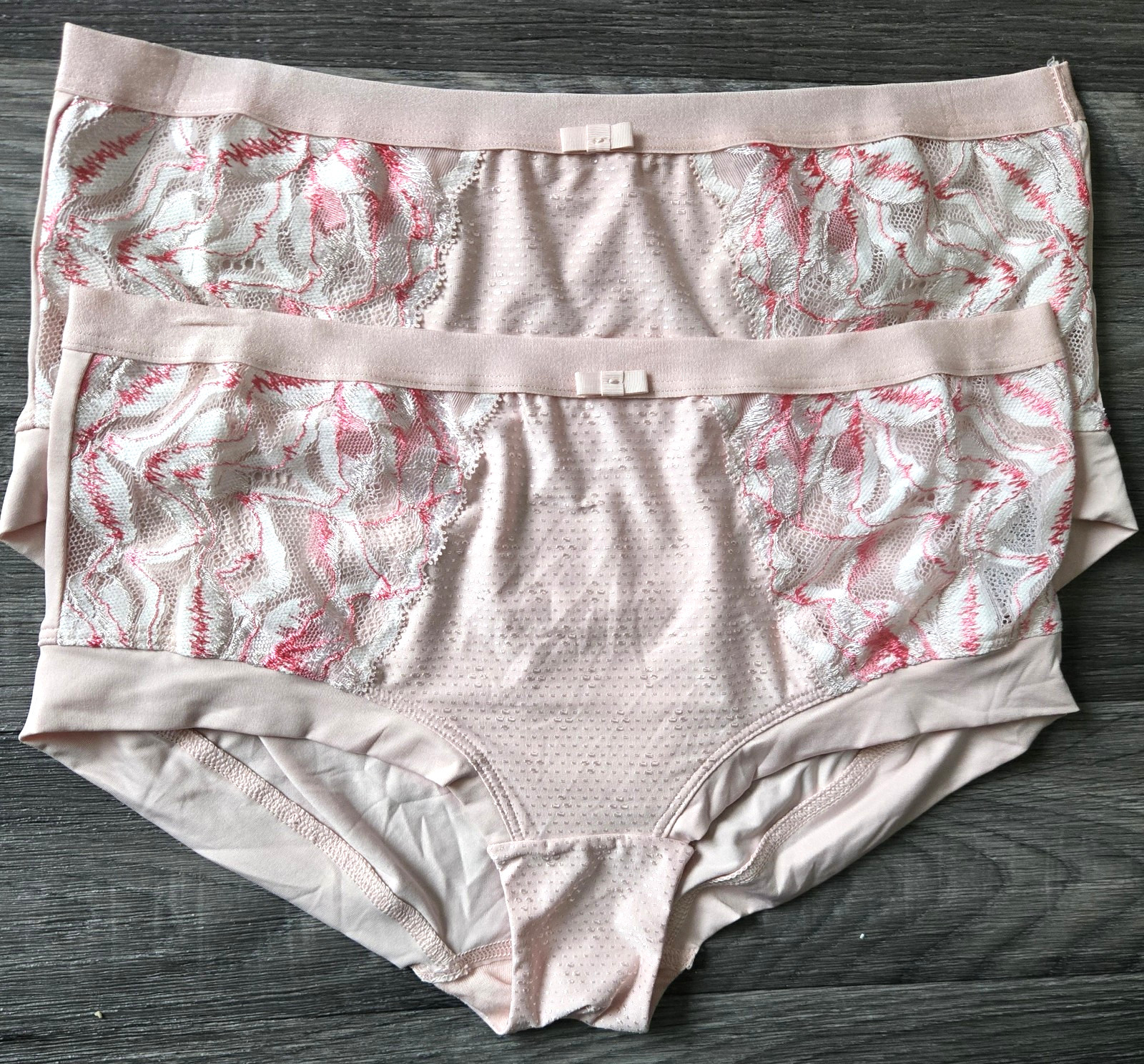 2 x EX M S WILD BLOOMS LADIES SHORT  BRIEFS PINK SIZES 8 10 12 14 16 18