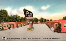 Vintage Postcard Hillcrest Motel Kingman Arizona Highway Route 66 D4