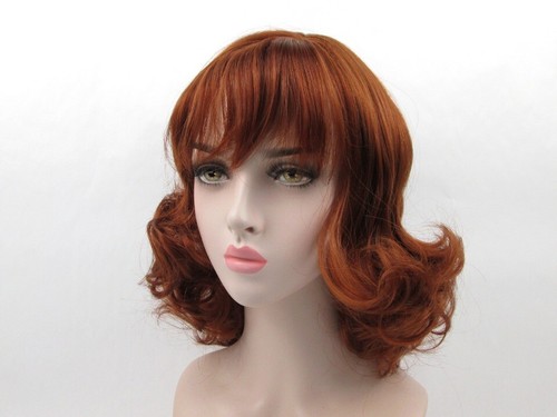WOMENS LONG MID-LENGTH WAVY LOOSE CURLS CURLY HAIR FLIP UP WIG W/ BANGS JENNA - 第 2/14 張圖片