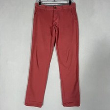 Tommy Hilfiger Straight Regular Fit Pants Size 2 Mid Rise Salmon Pink Stretch