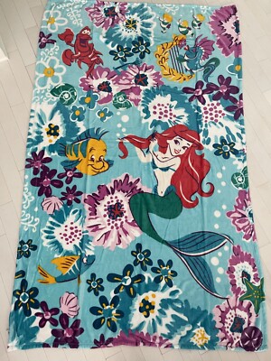 Vera Bradley Disney The Little Mermaid Ariel Floral Plush Throw Blanket NWT 