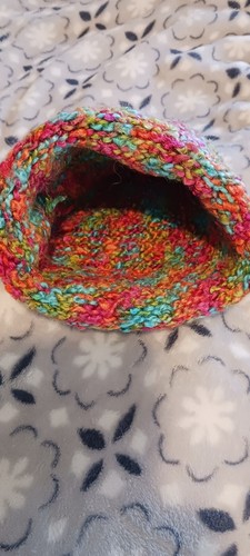 Mehrfarbige Damen Strickmütze - Bild 4 von 5