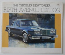 CHRYSLER NEW YORKER 1983 Fifth avenue brochure - English- Canada - ST1002000218