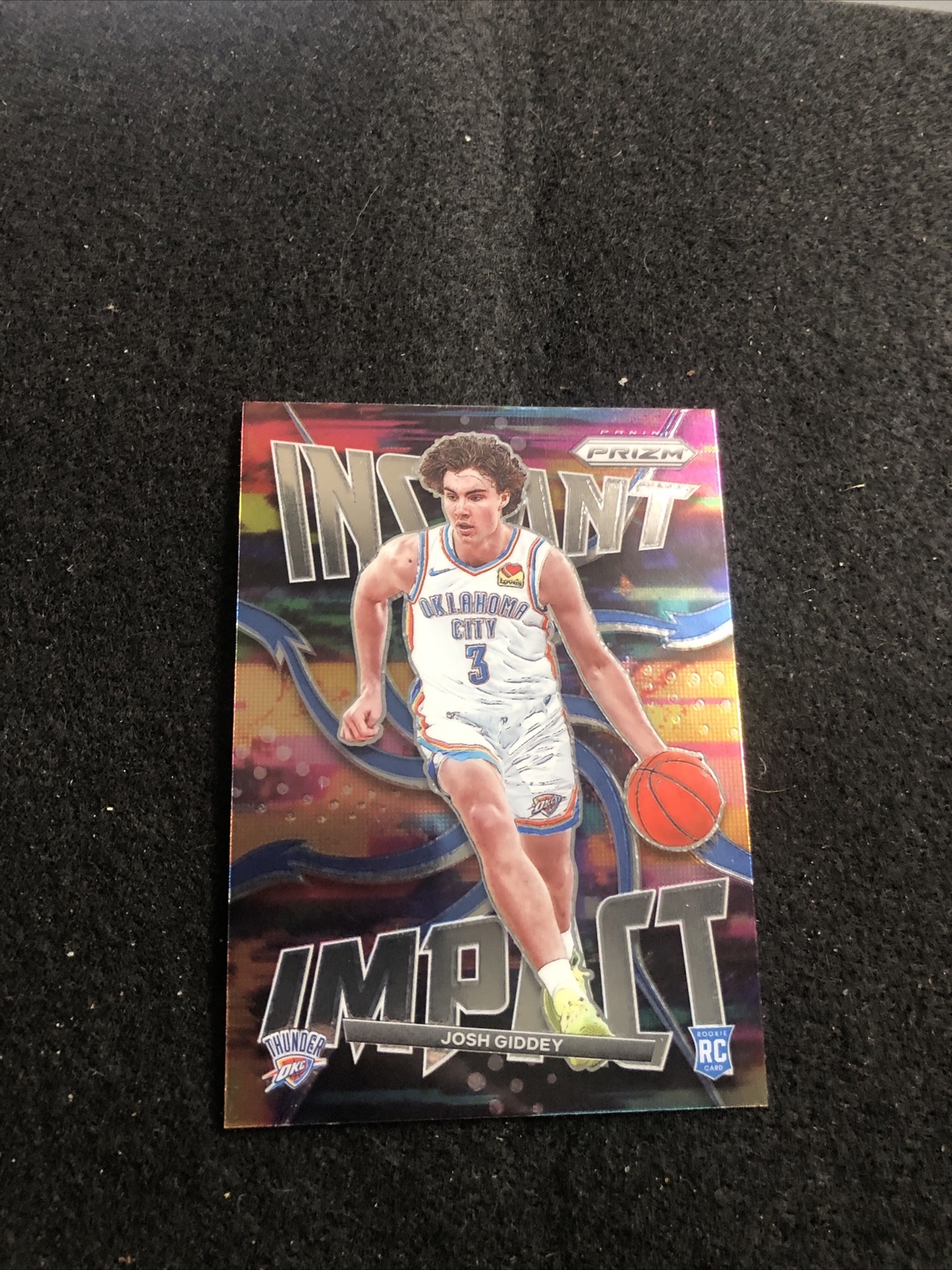 2021-22 Josh Giddey Prizm RC Instant Impact  #4 Thunder Silver Holo Prizm
