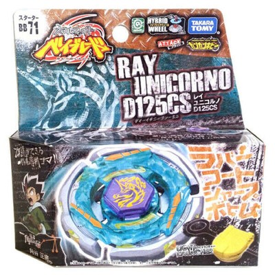 ORIGINAL Takara Tomy Ray Unicorno Striker D125CS Beyblade BB71 bey MIT LAUNCHER