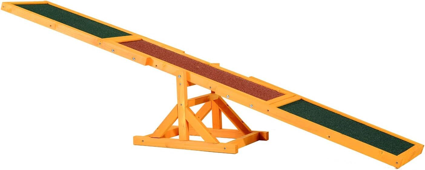 Wooden Dog Agility Seesaw for Training and Exercise,Platform Equipment Run Game