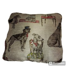 Handmade Dog Pillow 17" 20" Red White Blue Pug Schnauzer Terrier