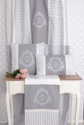 LillaBelle Raff Gardine JULIE weiß 100x100 cm Scheibengardine Shabby Chic Vintage Curtain LillaBelle Raff Gardine JULIE weiß 100x100 cm Scheibengardine Shabby Chic Vintage Curtain