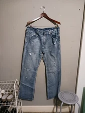 Flypaper Bootcut Leg Jeans Men's 34x30 Blue Medium Wash Denim 5-Pocket