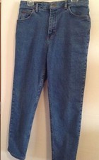 RIDERS Women's Jeans Size 12P Blue Denim Straight Leg Medium Wash Jeans