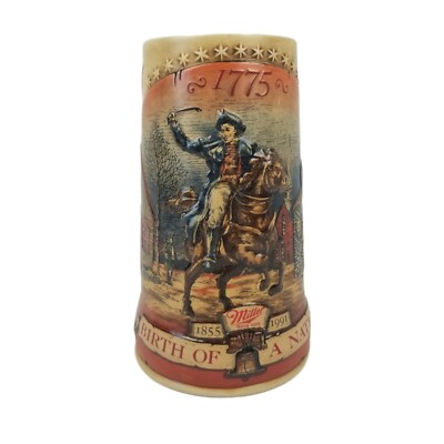 1991 Miller High Life ''Birth of a Nation'' 1855-1991 Beer Stein 1st in the series