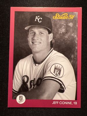 1991 Leaf: Studio #63 Jeff Conine (RC)/Kansas City Royals/1B    