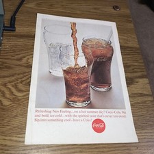 Vintage Coca-Cola Print Ad Advertisement-1963 Refreshing New Feeling