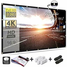  120 inch Projection Screen 16:9 HD Foldable Anti Crease Portable 