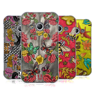 HEAD CASE DESIGNS PRINTED PATCHES AND FABRICS SOFT GEL CASE FOR SAMSUNG PHONES 4