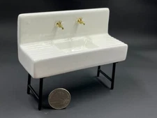 Dollhouse Miniature 1940's Kitchen Sink 1:12 one inch scale C49 Dollys Gallery