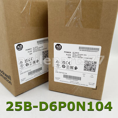 25B-D6P0N104 AB PowerFlex 525 AC Drive New Factory Sealed 25BD6P0N104