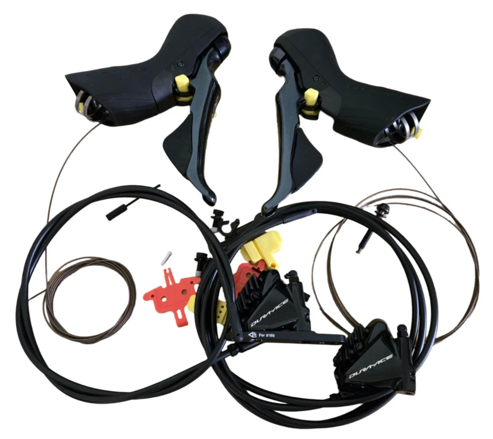 SHIMANO Dura-Ace ST-9120 2x11s L+R Shift Hydraulic Disc Brake Levers & calipers - Image 2 of 4