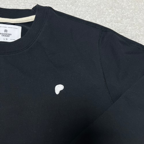 Sudadera Reigning Champ Hombre Grande Negra Cuello Redondo Pullover Informal Algodón - Imagen 6 de 12