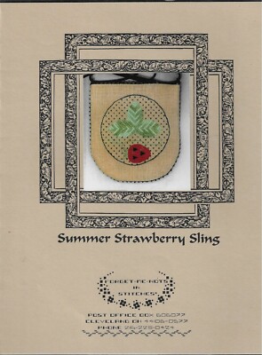 Forget- Me- Nots in Stitches~Summer Strawbewrry Sling Cross stitch Sept. 2000