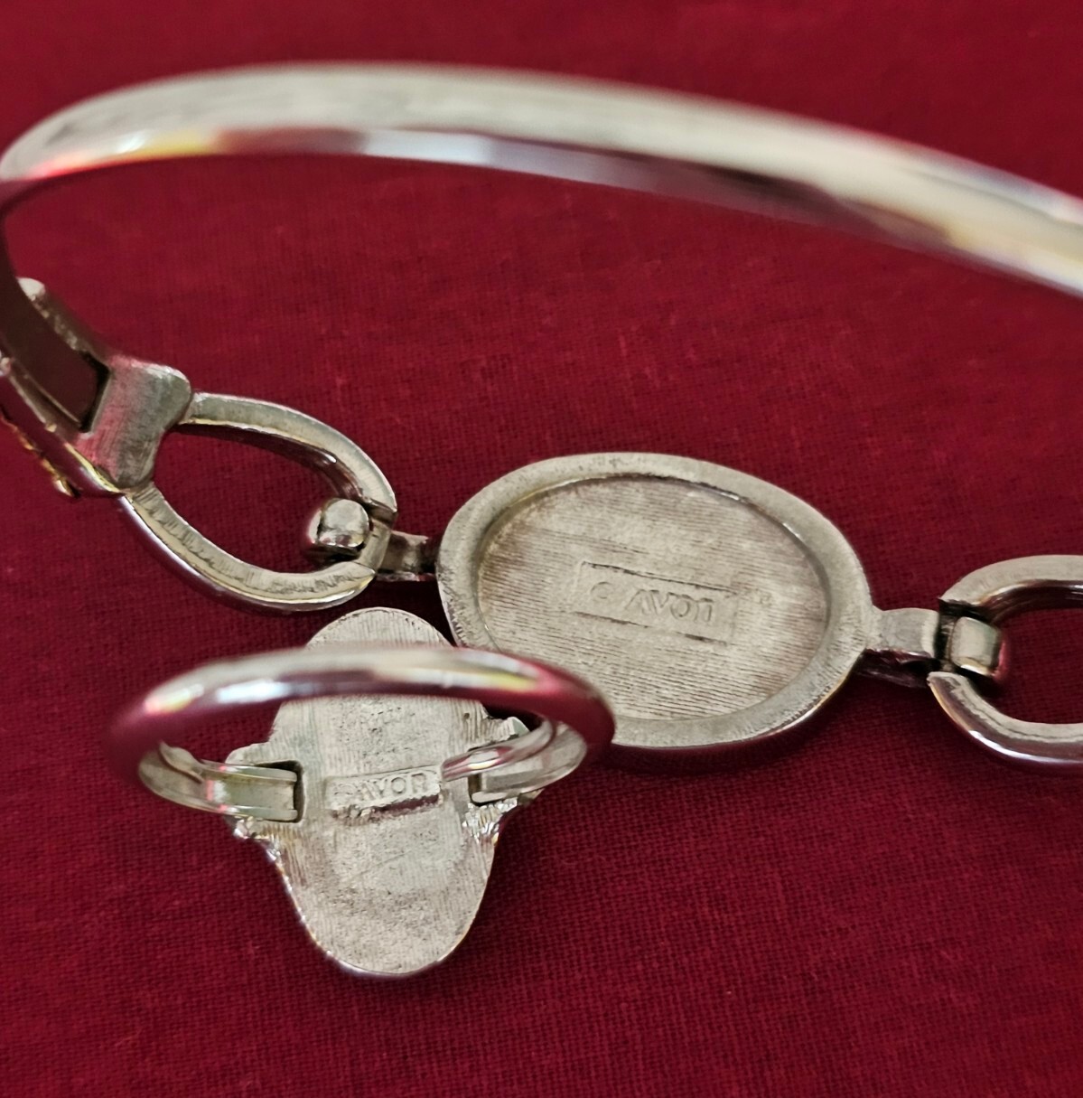 AVON Hook Closure Abalone Pattern Bracelet & Adju… - image 2