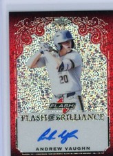 2019 Leaf Flash Baseball Flash Of Brilliance Red Auto #FB-AV1 Andrew Vaughn #2/5