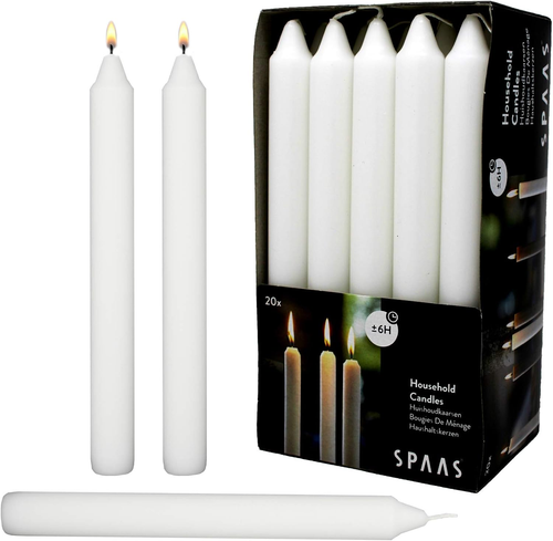 White Dinner Table Candles 7 Inch Tall Dripless Smokeless Unscented for Candl... - Picture 4 of 12