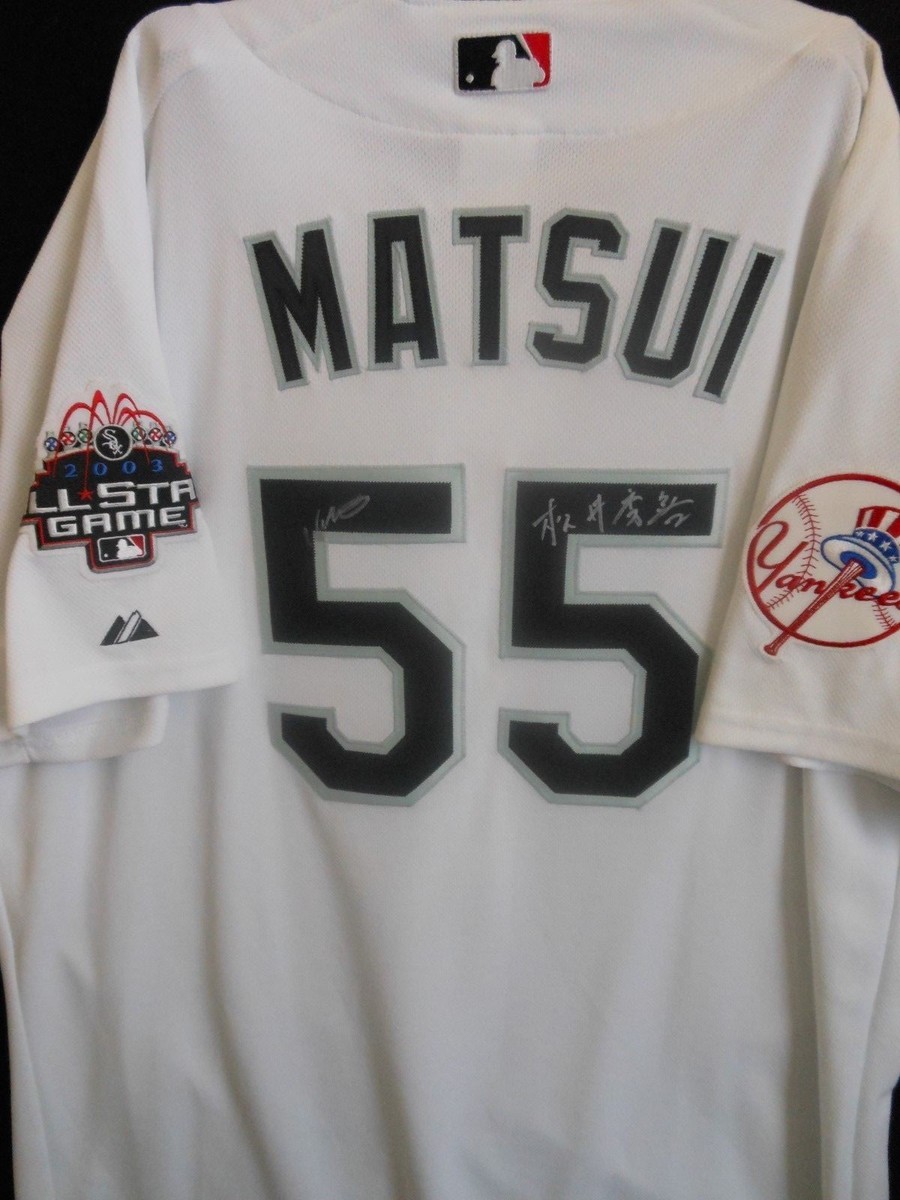 松井秀喜 2003 Autographed Away Jersey HIDEKI MATSUI SIGNED 2003 ALL STAR JERSEY (JAPANESE & ENGLISH)+