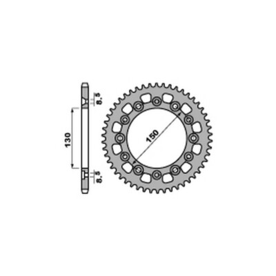 4308 ERGAL GETRIEBEKRONE SILBER Z 49 P. 520 HONDA 250 XL-R PROLINK 1988